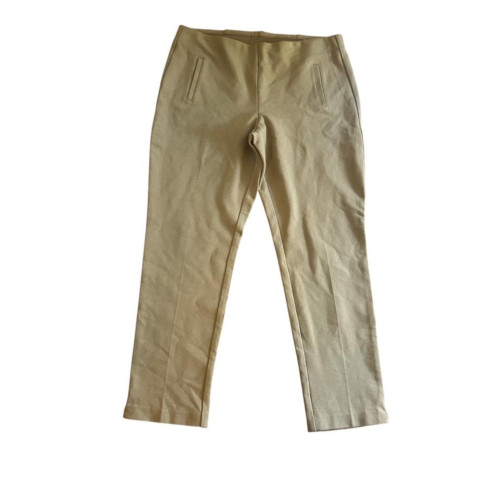Chico's Brigitte So Slimming Ankle Tall Pants Tan Camel Size 2 (L) TALL